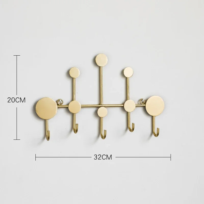 

Nordic Creative Gold/Black Wall Hook Storage: Home Decoration Entrance Key Hanger for Wall Hanging Fitting Room Clothes Coat Ho