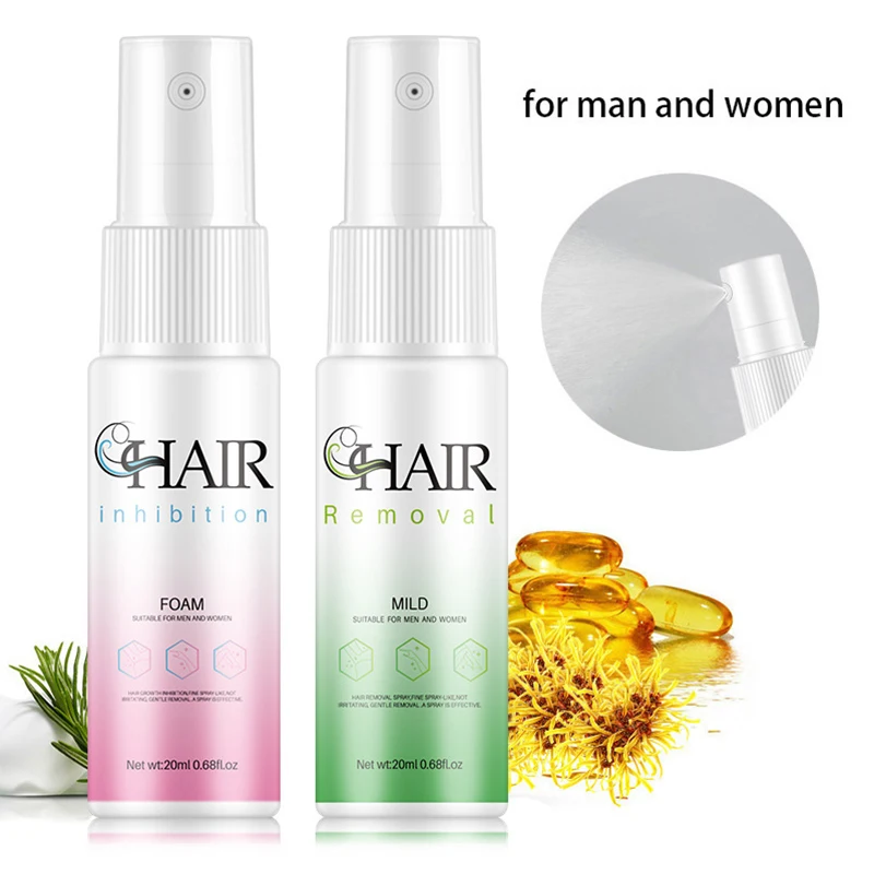 Hair removal spray Hair growth removal inhibitor 2 Minutes Fast Hair Removal Spray Painless Hair Growth Inhibitor Arm Armpit Leg Permanent Depilatory for Men Women Repair Care