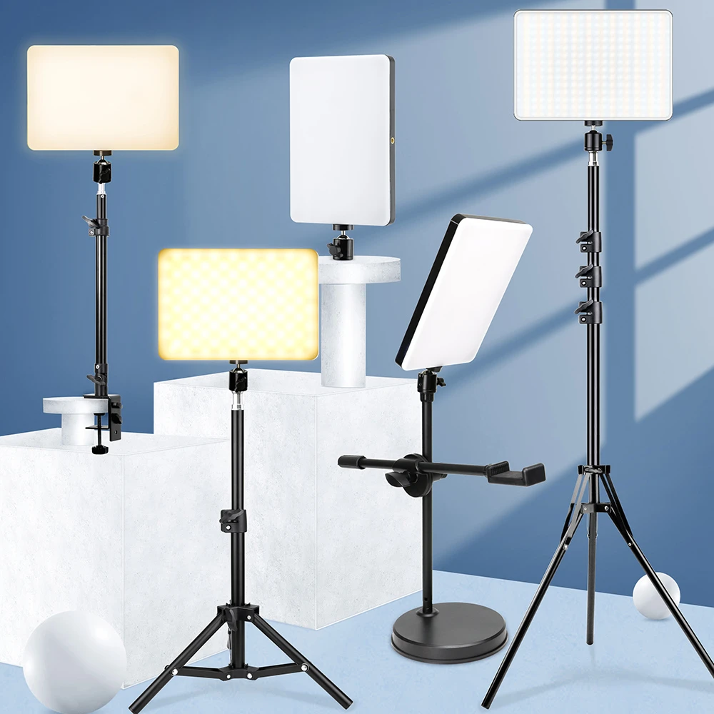 waardigheid zoon tij Led Video Licht Met Professionele Statief Afstandsbediening Dimbare Panel  Verlichting Foto Studio Live Fotografie Fill In Lamp|Fotografieverlichting|  - AliExpress