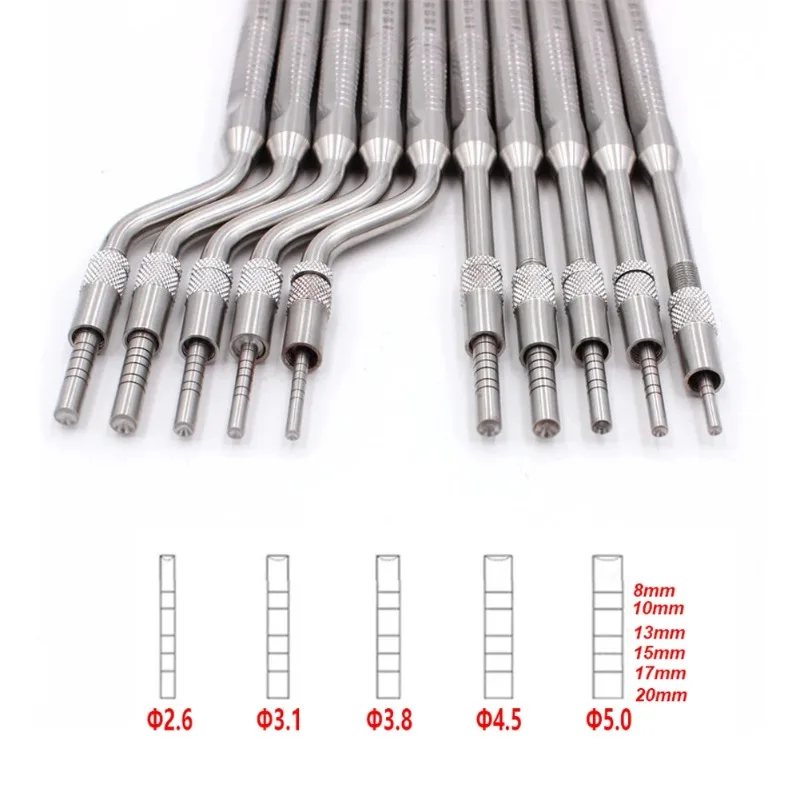 

Pro Dental Lab Maxillary Sinus Lift Instrument 5 Sizes Dentist Tooth Extraction Implant Osteotome Mandibular Bone Extruder Tool