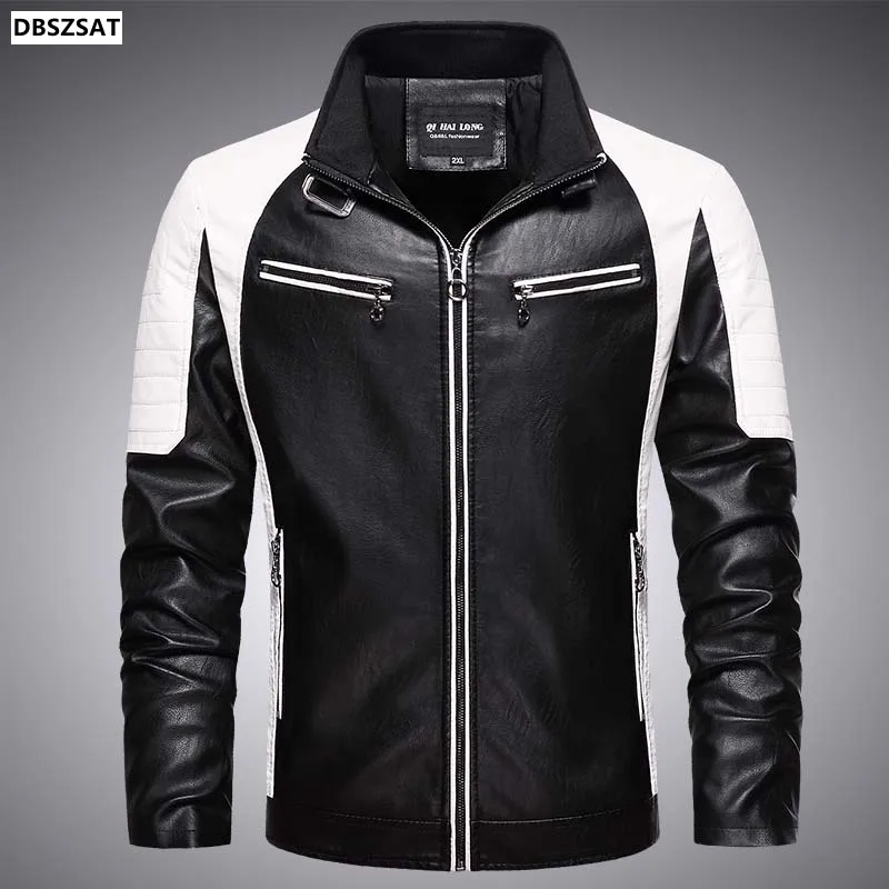 

2023 New Leather Jacket Bomber Motorcycle Jacket Men Black Biker PU Baseball Jacket Plus Size 7XL Fashion Causal Jaqueta Male