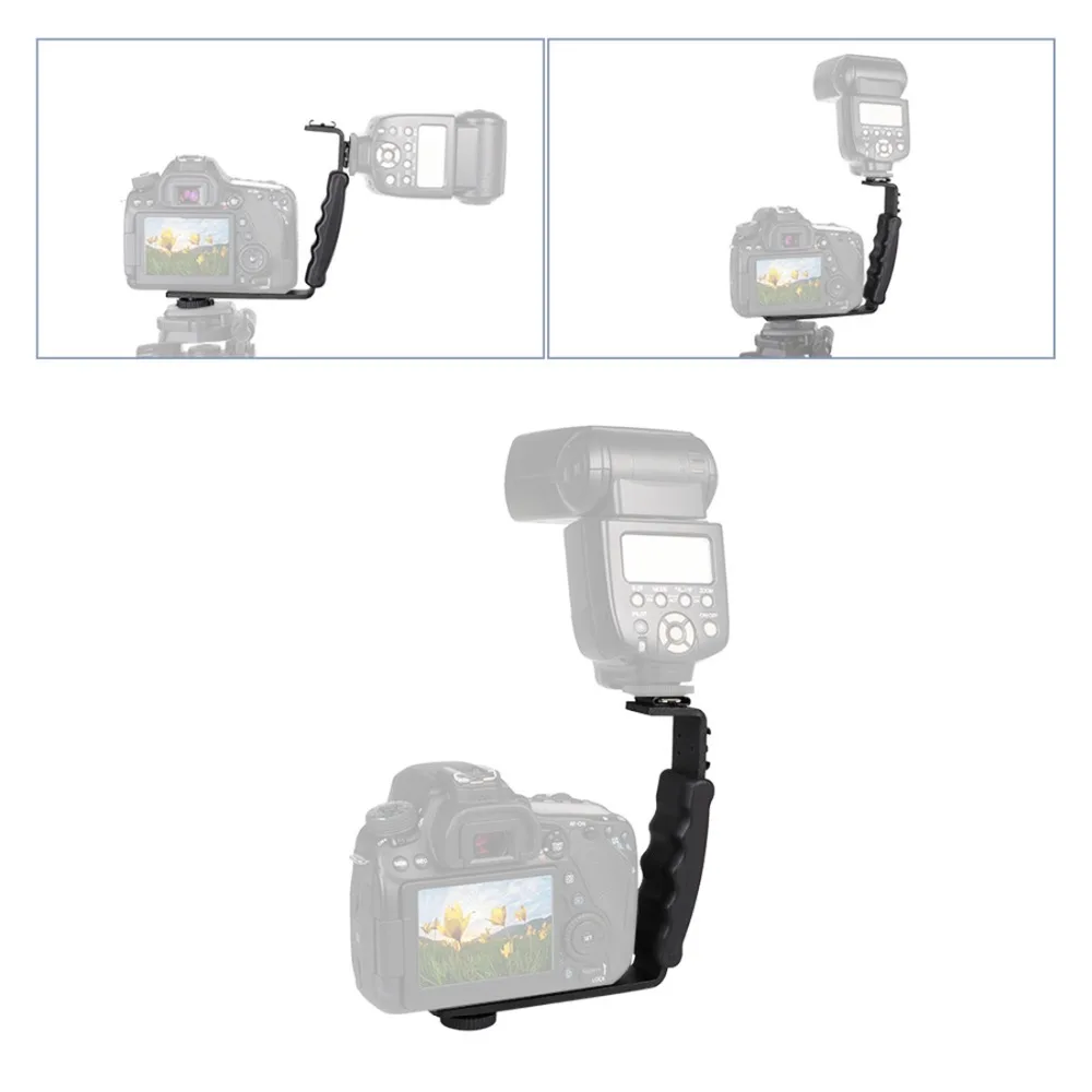 Description Picture 6 of itemCamera Stand L-shaped Angle 2Shoe Flash Bracket DV Bracket Tray Dual Cold Shoe Flash Bracket for OSMO Mobile 3/4 Handheld Gimbal