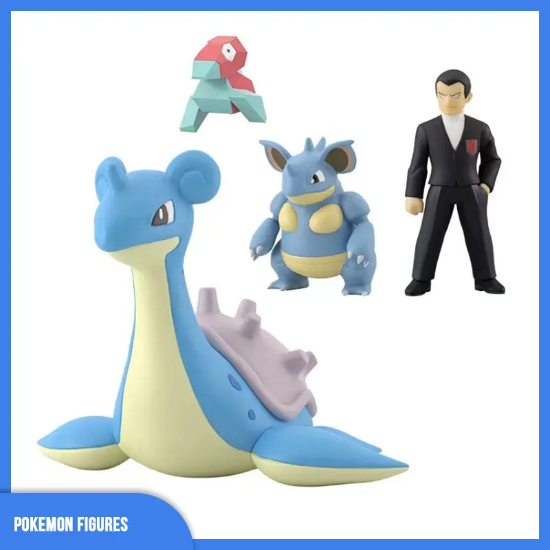 Originale Pokemon Shokugan Lapras Nidoqueen Porygon John Anime Figure Pvc Action Figure Pokemon Go Cute Toys Gift