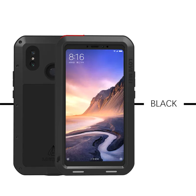 Love Mei Metal Waterproof Case For Xiaomi Mi Max Shockproof Cover For Xiaomi Max  Cover Capa