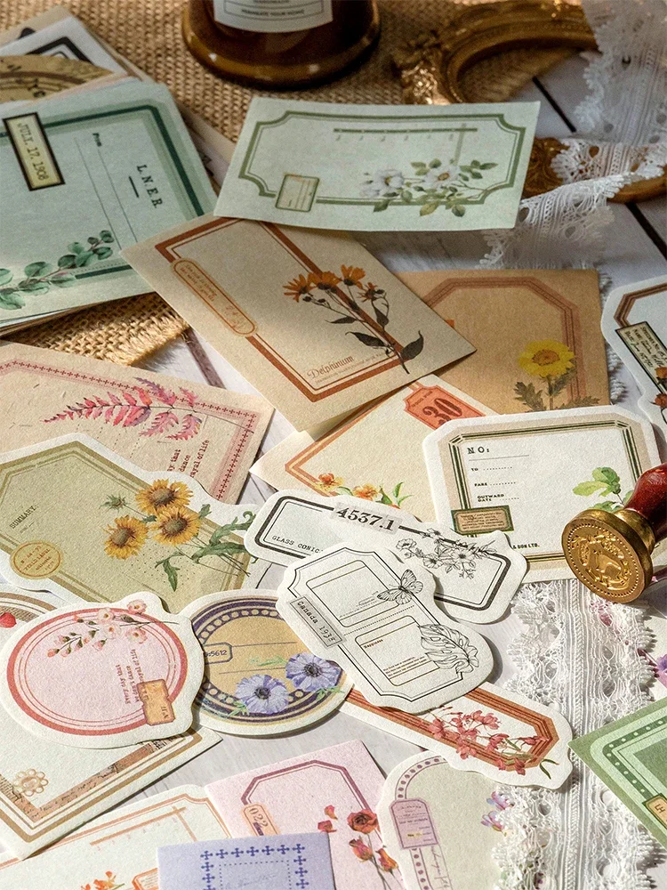 Journamm 100 teile/paket Vintage Scrapbooking Licht Papier Kit DIY Junk Journal Collage Schreibwaren Hintergrund Dekor Materialien Papier – Detail 4