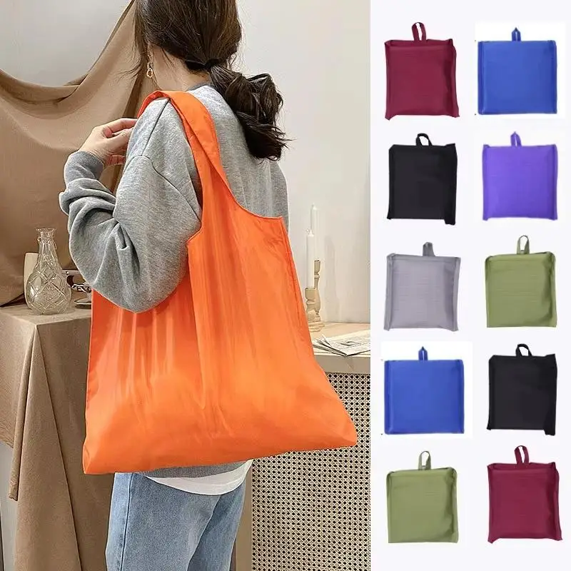 Eco-Friendly Reusable Foldable Tote Bag - Lightweight and Portable for Shopping, Travel, and Outdoor Activities