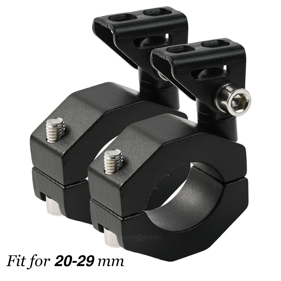 Jose2015 Motorcycle Fog Light Mounting Bracket – Heavy-Duty Alloy, Easy Install, 2PCS Black Brackets For LED Light Bars & Spotlights