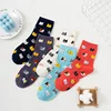 3/5Pair Women Cat Pattern Crew Funny Cartoon Socks Lot Personalized Cartoon Comfortable Mid-calf Comfortable Sports LowTop Socks 2