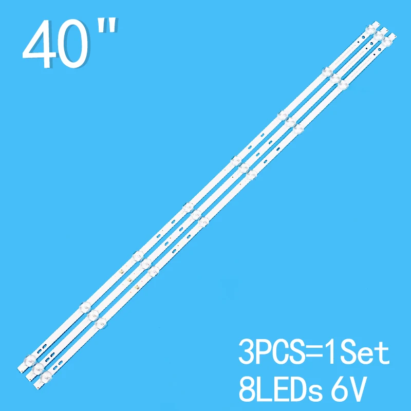 1set=3pcs 8leds 6v 755mm Suitable for 39 40 42 inch LCD TV backlight strip MG-385D3006V8C1B75410M-HX HX-42A39D Asanzo 40E800