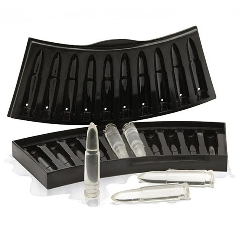 Silicone Toy Gun Ice Mold Plastic Bullet Shaped Ice Cube Tray Easily Detachable DIY Cube Mold Cream Tools ice mold