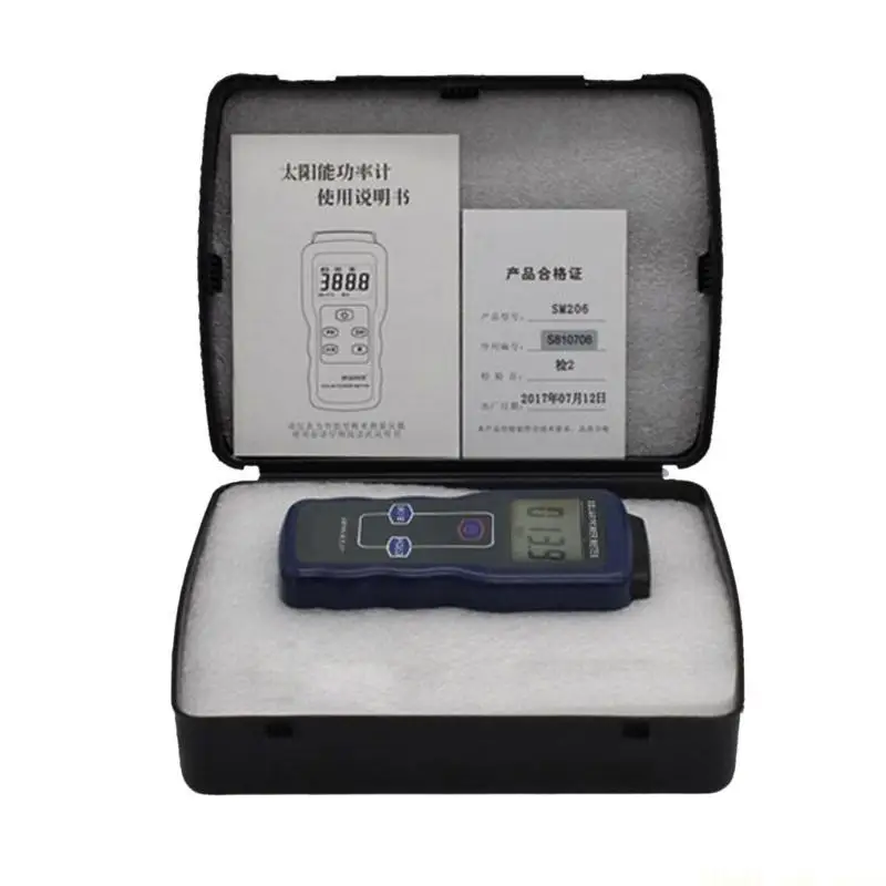 A2BE 디지털 태양 광 발전 측정기 SM206 햇빛 복사 에너지 출력 측정 태양 복사 테스트 장비