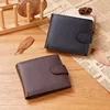 ISKYBOB Men's Wallet Multiple Card Slots ID/Credit Card Holder Fashion Vintage Business Coin Purses Snap Leather Male Wallets 5