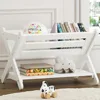 Kids Book Caddy with Shelf, Kids Bookcase Storage Organizer for Toddlers 1