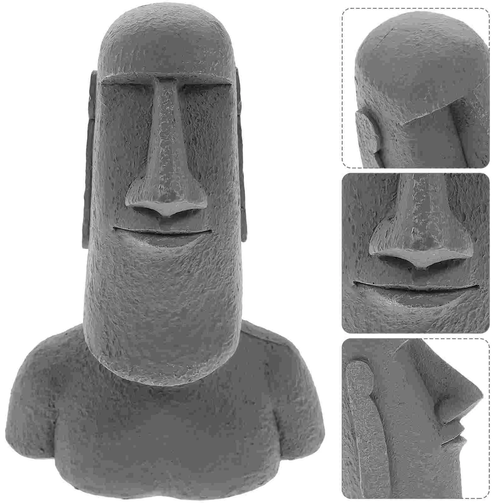 

Easter Island Statue Stones Moai Shaped Ornament Adorable Resin Ornament Craft Decoration