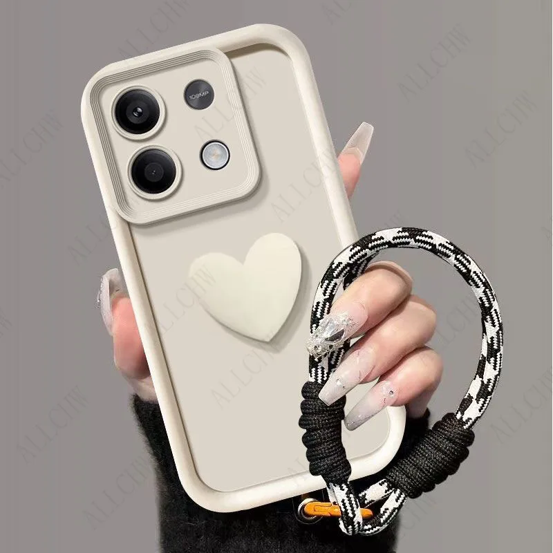 Love Heart Hand Strap Full Package Soft Protective Case