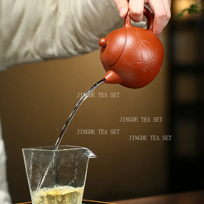 Yixing Side Handle Purple Clay Teapot Household Tea Pot Chinese Style Original Ore Old Purple Mud Handmade Tea Infuser