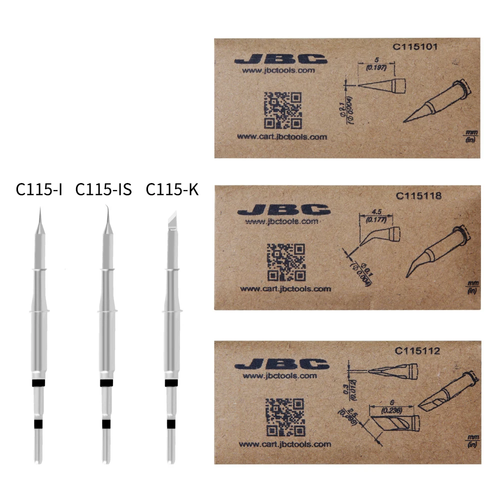 Original JBC Soldering Iron Tips C115-101 C115-118 C115-112 For T115 Soldering Handle JBC Sugon T28 T36 Soldering Station lead welding torch