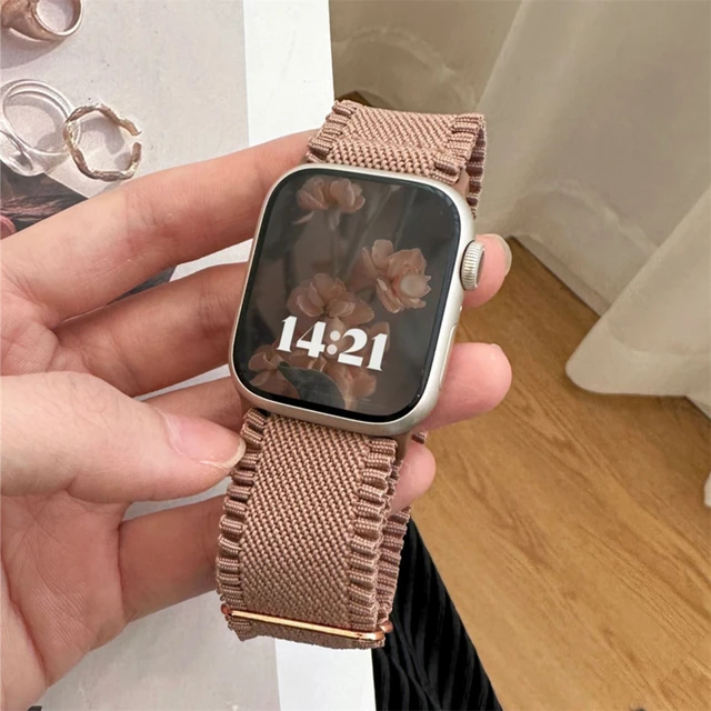 Retro Denim Canvas Strap For Apple Watch Band 45 44mm 40mm 49mm 41mm 42  38mm Correa Bracelet For iWatch Series 7 8 6 SE 5 Ultra - AliExpress