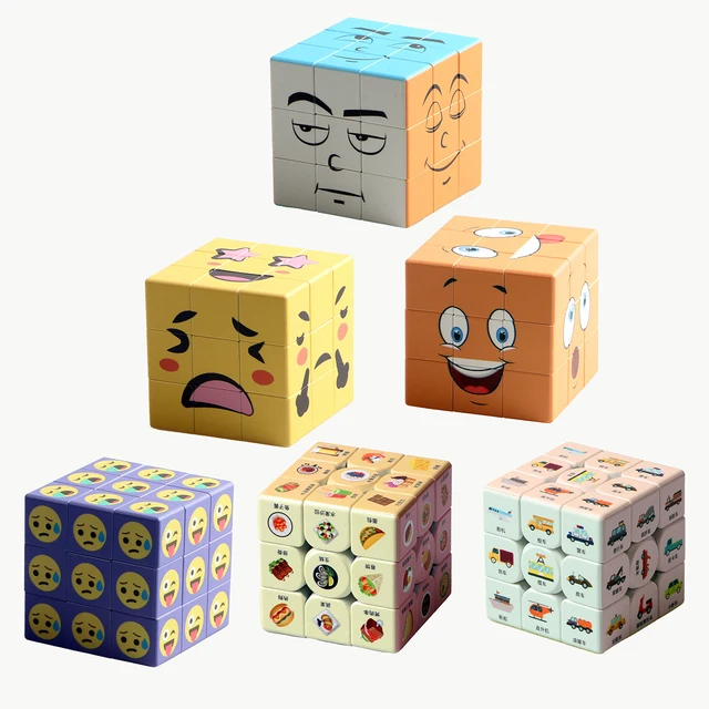 Magic Cube 3x3x3 Cartoon Alien dollar graffiti UV Fun Stress Relief Puzzle Professional Smooth Speed Game Children's Toys Gifts 2