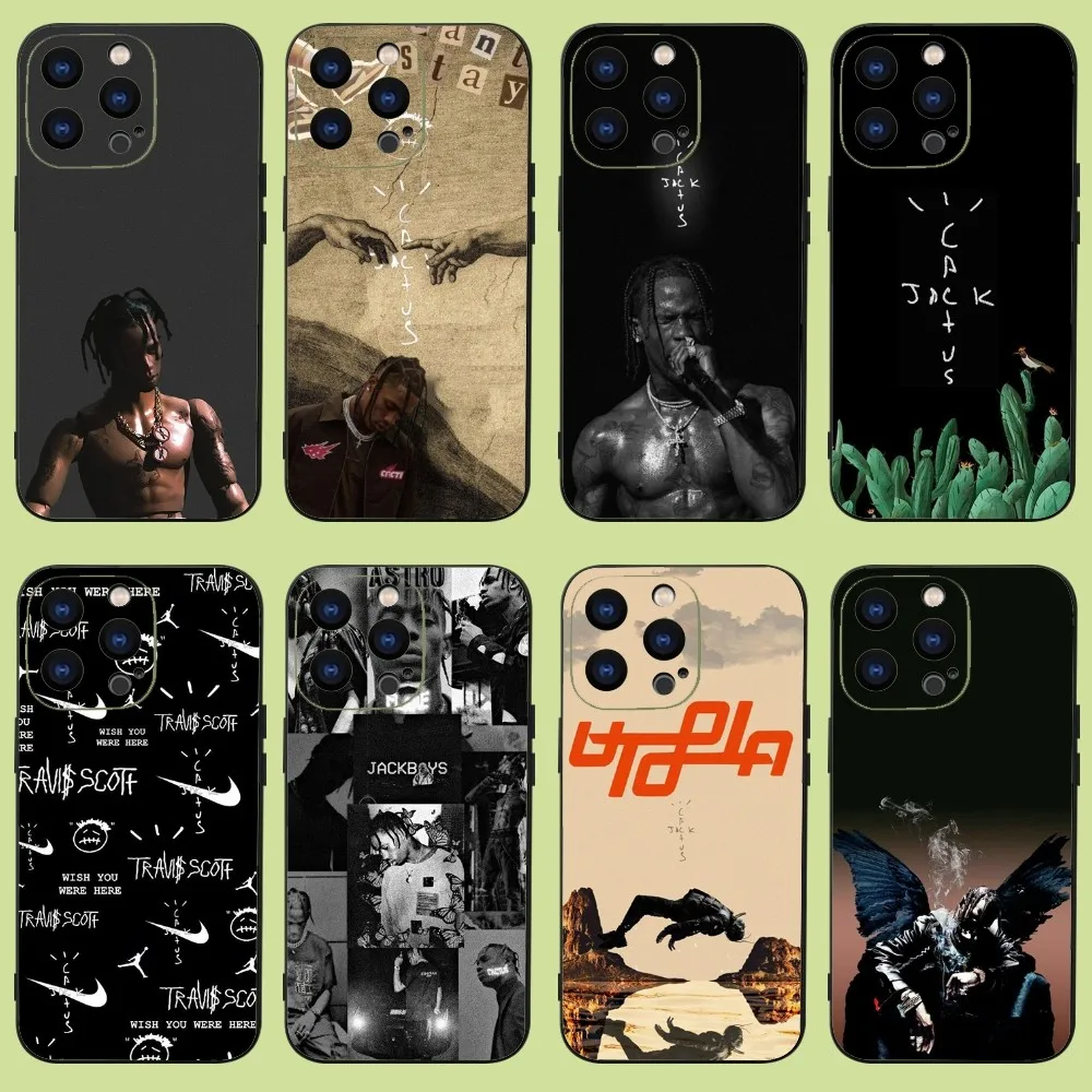 Custodia Per Telefono T-Travis S-Scott Per Iphone 15,14,13,12,11 Plus,Pro,Max,Xr,Xs,X,7,8 Plus,Se,Mini Silicone Soft