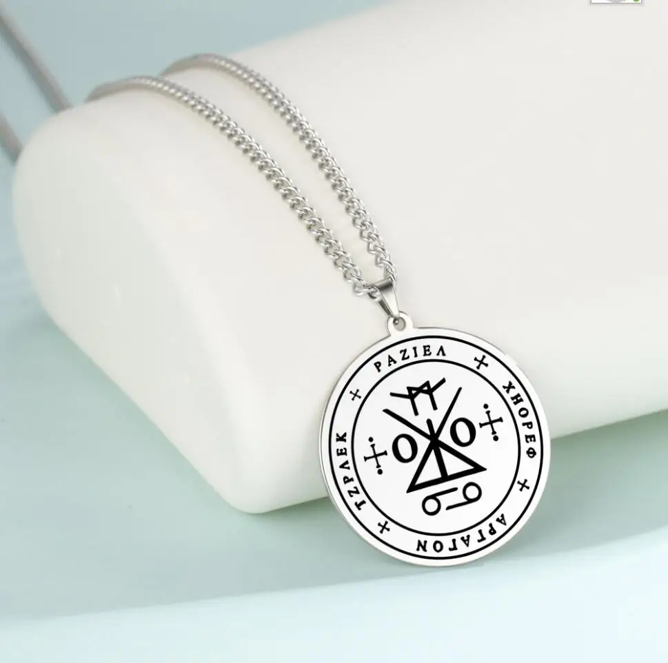 

1PC Odin 's Runes Necklaces Vegvisir Symbol Men Compass Pendant Stainless Steel Supernatural Amulet Jewelry F1091