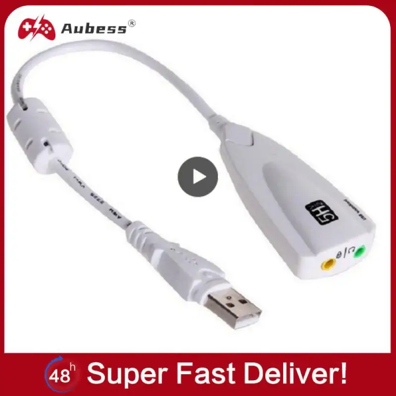 외장 사운드 카드 USB 2.0 7.1 채널 어댑터, 3D 가상 오디오 사운드 트랙 헤드셋, 노트북 PC용 마이크 3.5 잭