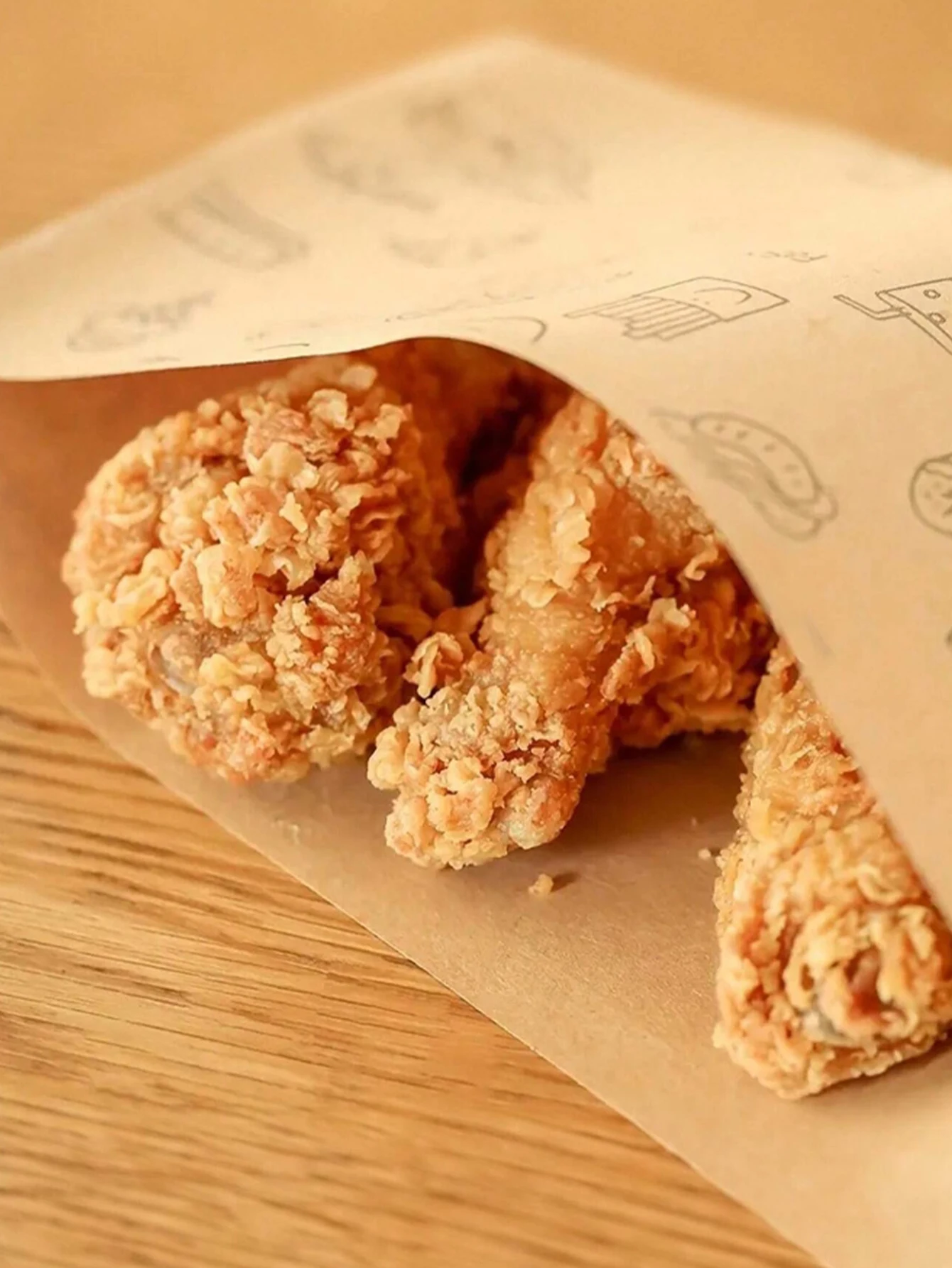 50PCS Grease-Resistant Kraft Paper Food Wrapping Sheets – Oil-Proof Sandwich, Burger, F... - SKU PFWS1045 - UGI Packaging