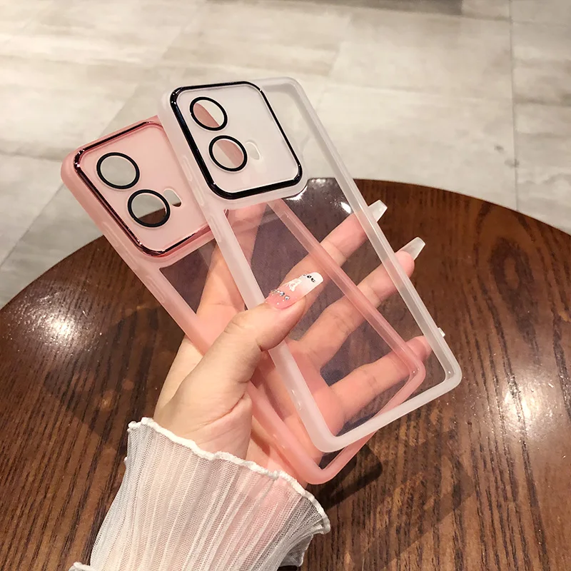 Transparent Plating Soft Silicone Phone Case Cover