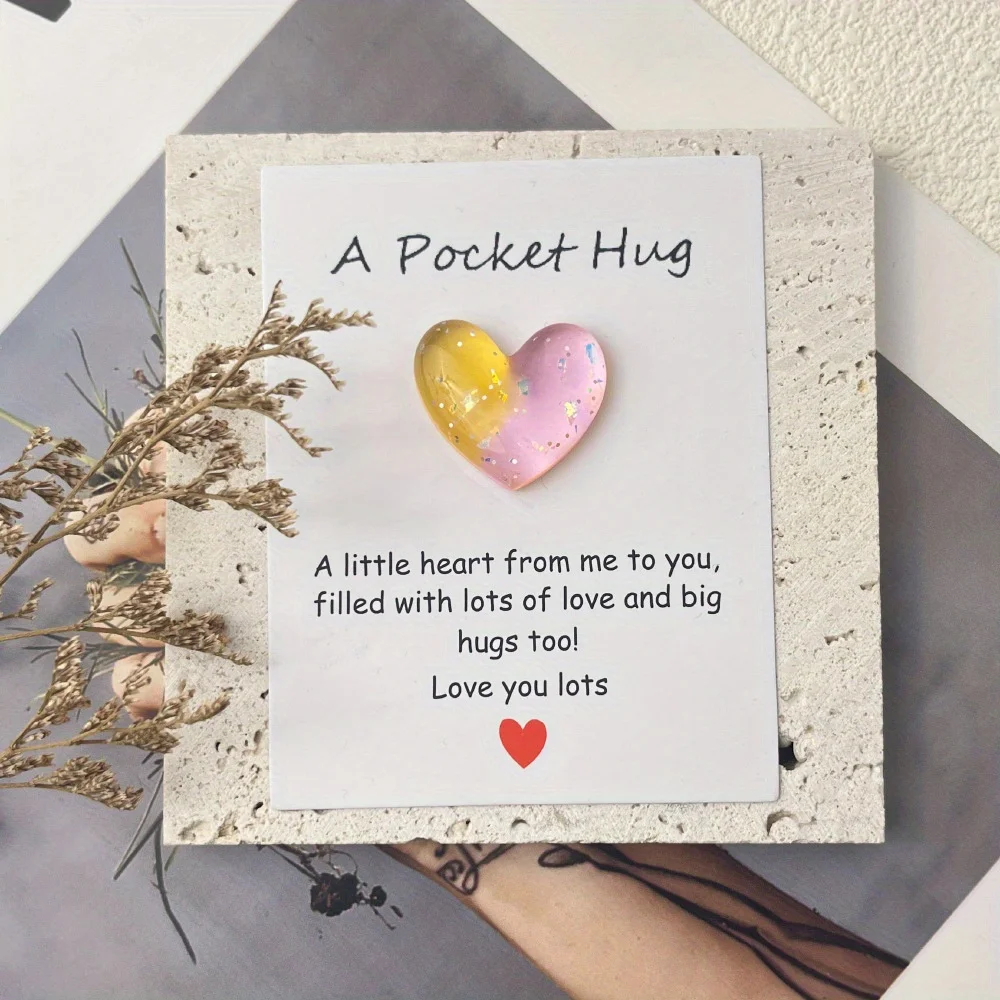8pcs Pocket Hug Decorated With Encouragement Card For Special Occasions