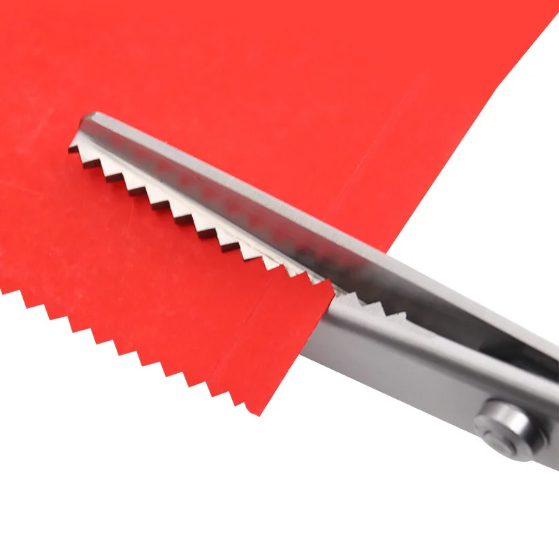 Handmade Triangle Serrated Edge Scissors for Hair and Tailoring - Lace and Wave Cutting Scissors