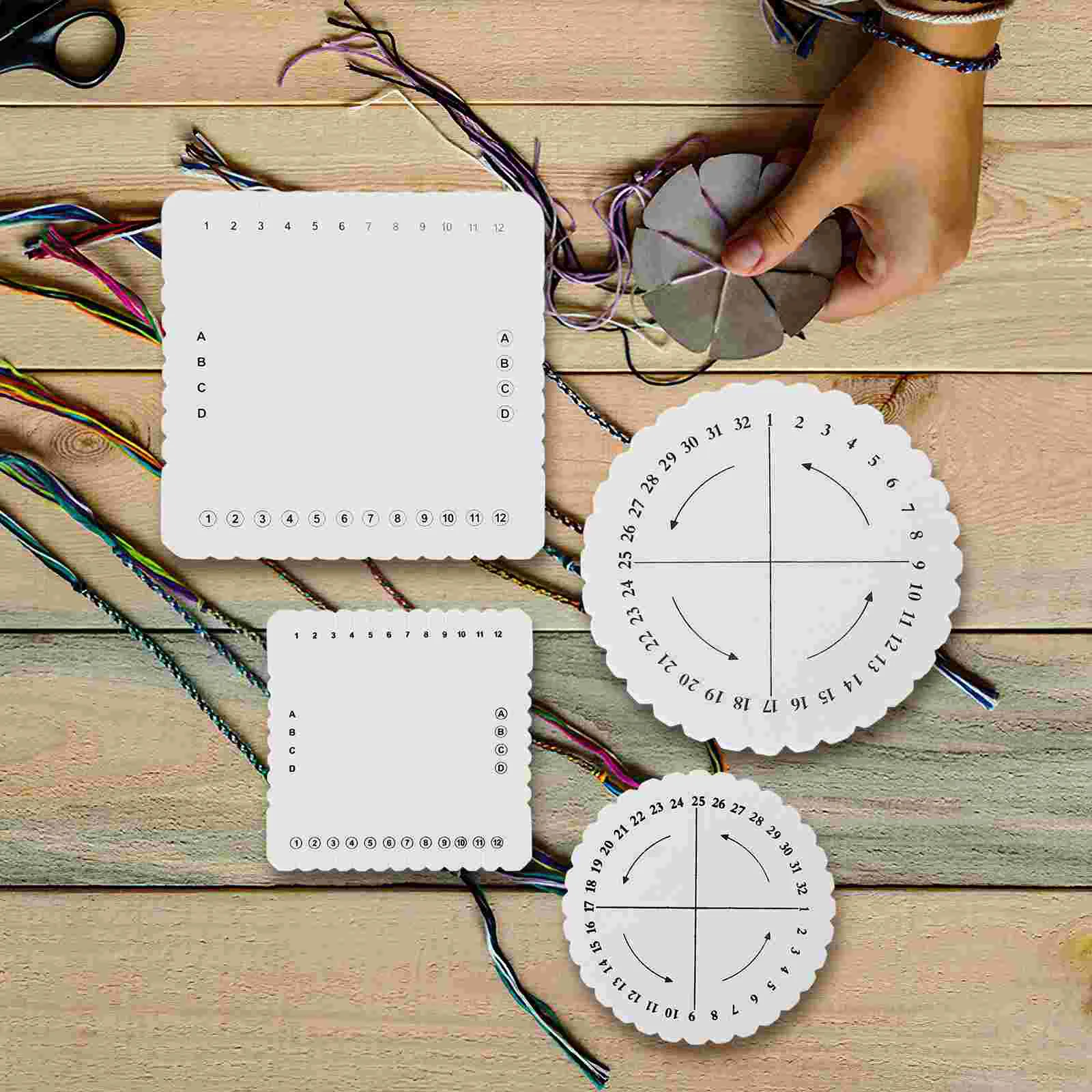 

Rope Weaving Board Bracelet Loom Rope Braiding Disc Braiding Plate Square Different Looms Braiding Disks Beading Cord Disc