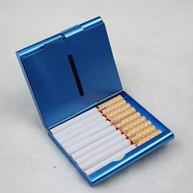 Ultra-thin Flip-top Cigarette Box 20 Pieces Aluminum Alloy Creative Double-leaf Mens Personalized Custom Engraved Cigarette Box