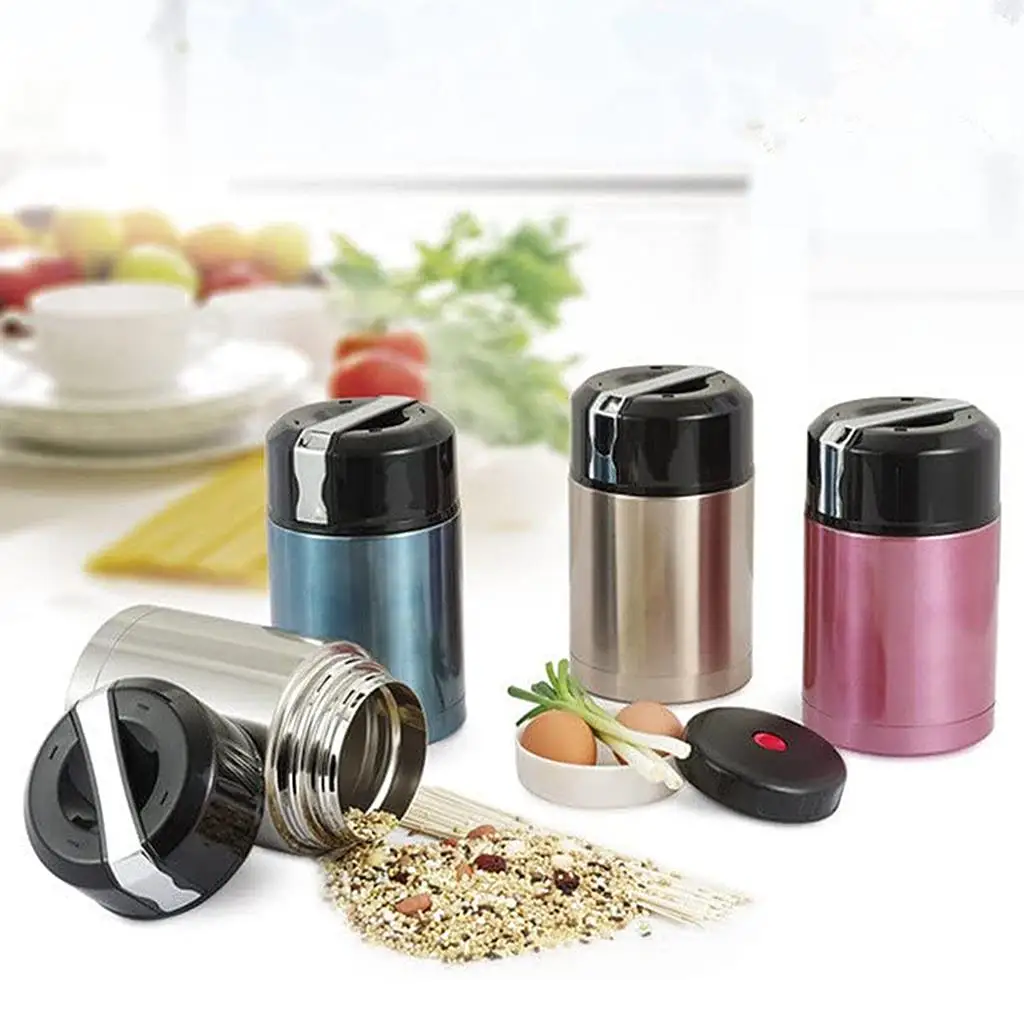 Insulated Lunch Container Cool Hot Food Jar Stainless Steel Vacuum Bento Lunch Box for Kids Adult Leak Proof for School Office