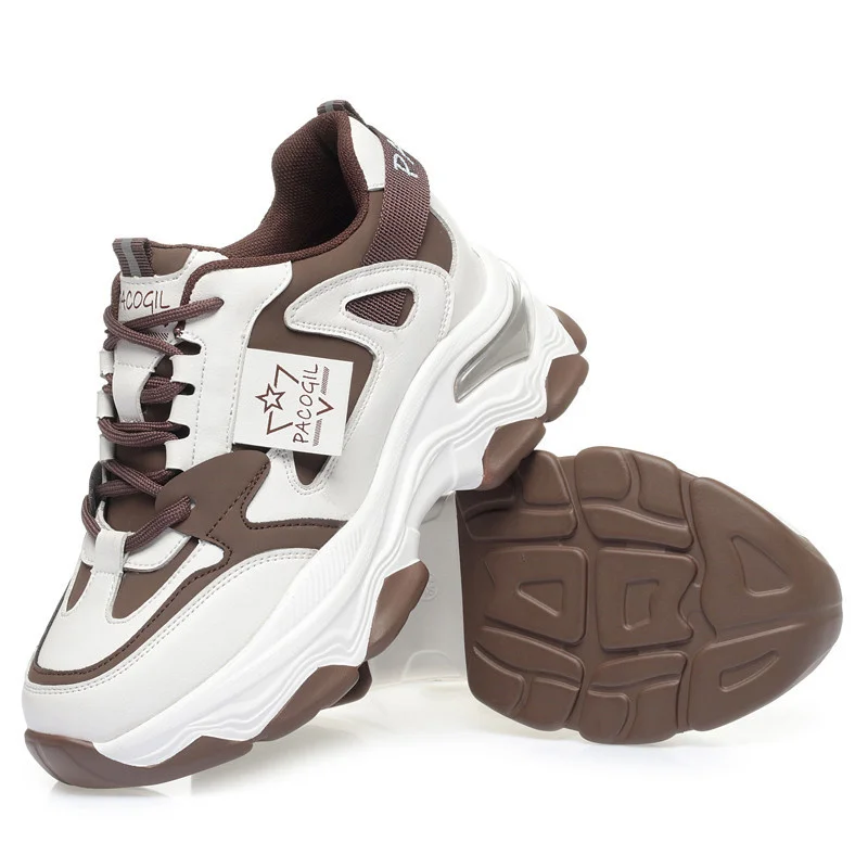 Spring Height Increasing Round toe Versatile Women Platform Causal Shoes Fashion Breathable Sport Designer Sneaker 5