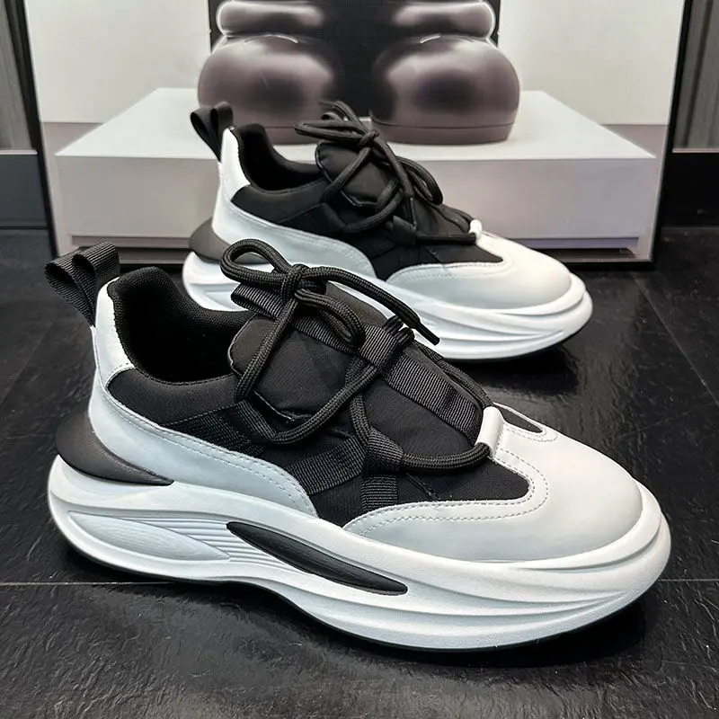 Round Toe Men's Light Mesh Platform Sneakers - true deals club