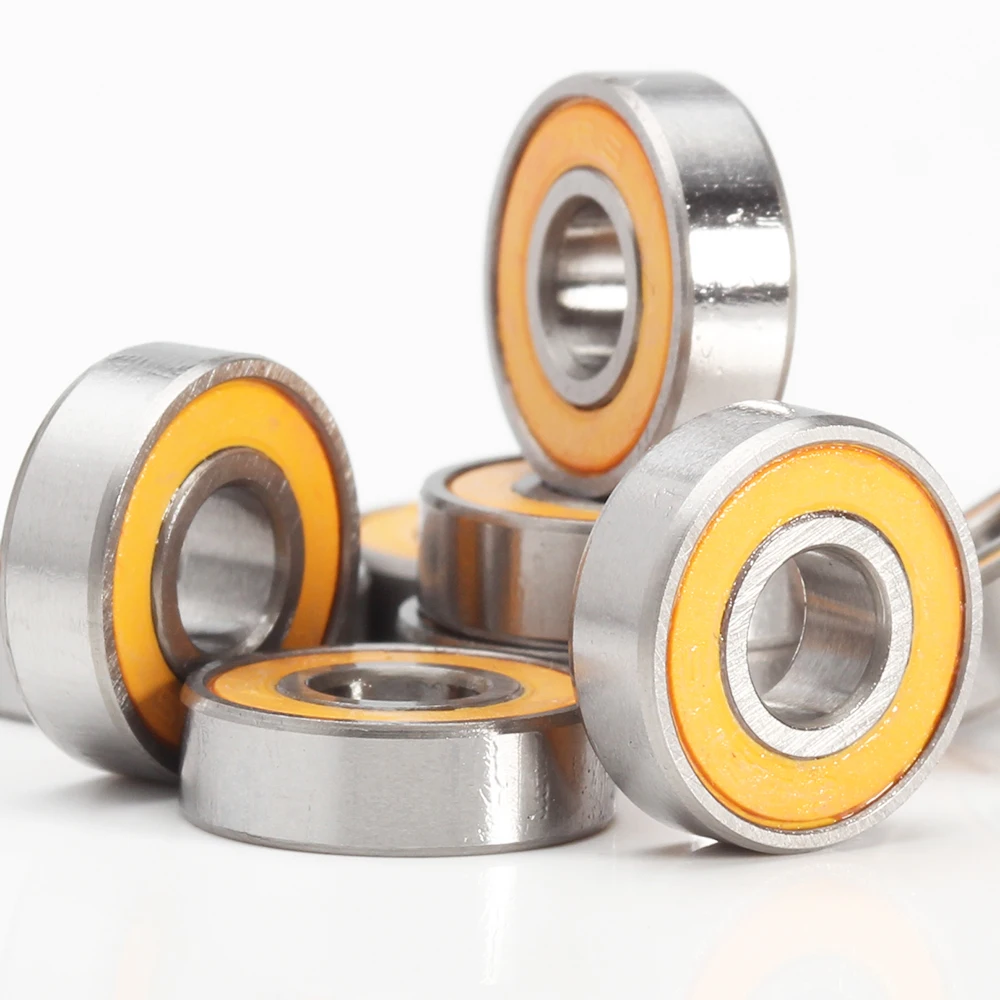 Ball Bearings Metal Shielded Ball Bearings 695-2RS Bearing 10PCS 5x13x4 mm Miniature 695RS Ball Bearings 619/5RS Z2V1 Orange Sealed bearing 695 2RS