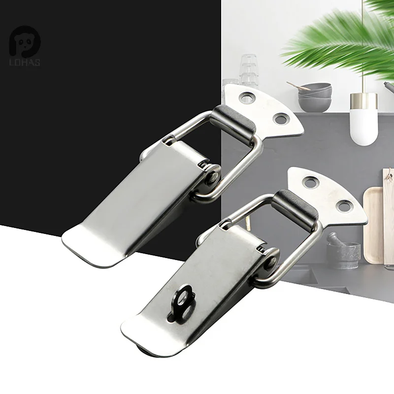 Loaded Draw Toggle Clamp Hasps Latch Catch Duck-mouth Buckle Hook Wooden Box Hasps Clamp Metal Spring Catch Clasp toggle latches jewelry box hasps decorative latches