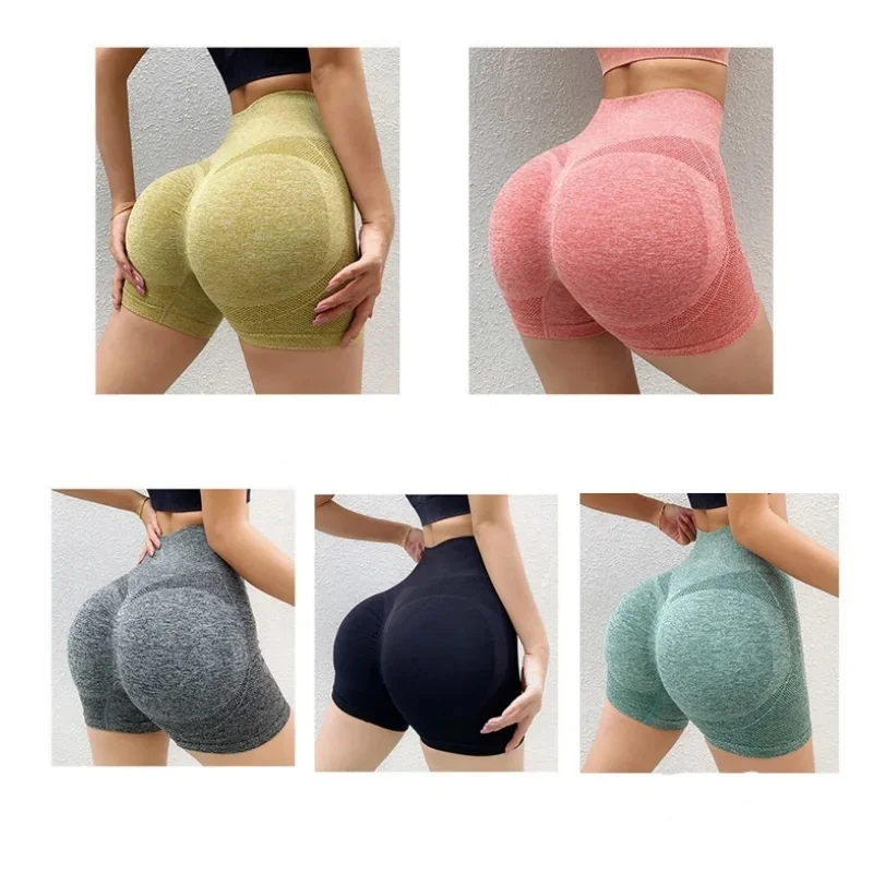 Sports Shorts Running Shorts Yoga Shorts Sports Leggings Sports Pants Yoga Leggings Workout Shorts Seamless Shorts Fitness Leggings Yoga Shorts Sports High Waist Breathable Stretch Peach Hip Lifting Leggings Quick Dry Fitness Pants Tight Abdomen Gym Short
