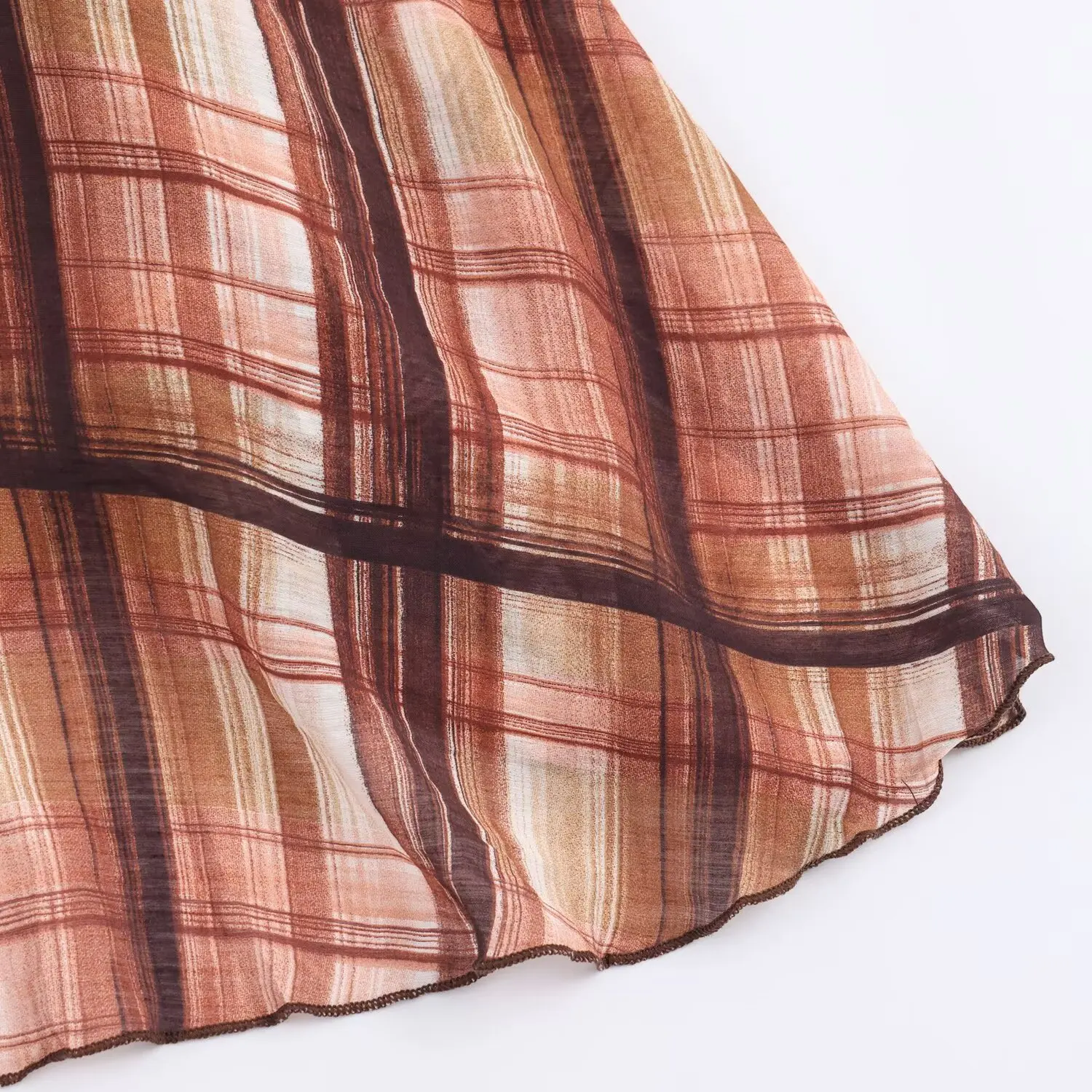 Women Fashion Chic Elegant Half Skirt Female Vintage Check Long Skirts New Printed Midi Skirt High Street Casual Holiday Skirts