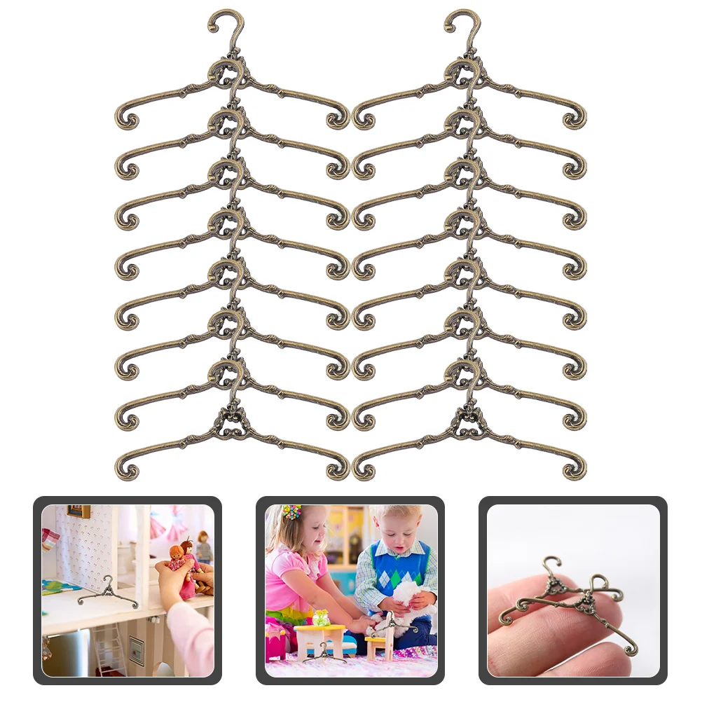 

Mini Hanger Hangers for Clothes Miniature Holder Storage Rack Little Metal Baby Coat