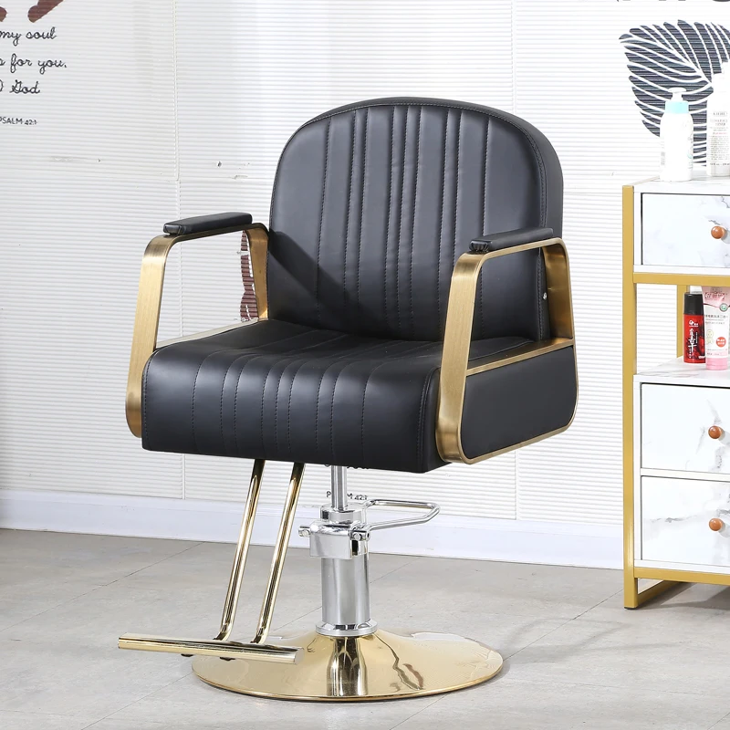 Barbershop Barber Chairs Makeup Hairdresser Rolling Comfortable Vanity Chair Ergonomic Stool Silla De Barberia Salon Furniture reclining barber chairs comfortable swivel ergonomic barbershop chair manicure stool vanity silla de barberia luxury furniture