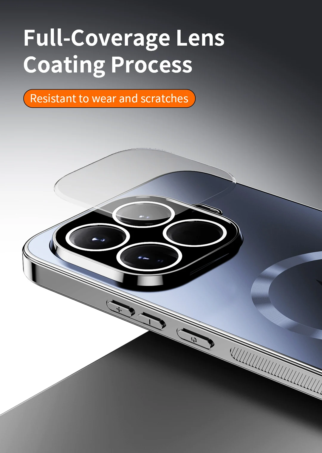 Enhanced Anti-Slip Magnetic Wireless Charging Full Lens Coverage Case