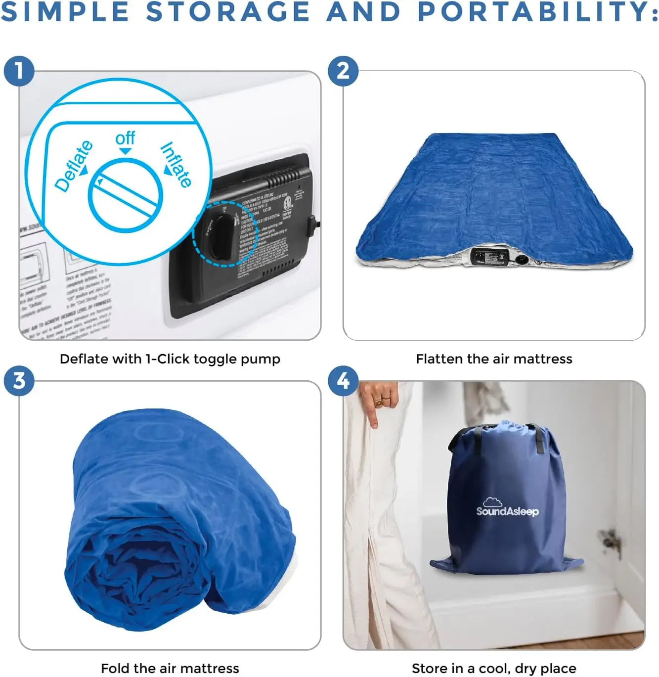 2025-hotDream Series Luxury Air Mattress,ComfortCoil Technology,Built-in High Capacity Pump for Home,Camping- Double Height (Que