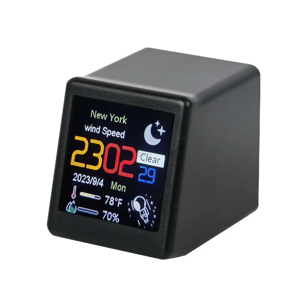 Creative Electronic Album Smart Clock USB Charging WiFi Weather Forecast Station Plastic Multifunctional Mini Desk Clock digital clock weather clock lcd digital clock digital desk clock digital table clock mini desk clock mini weather clock retro desk clock