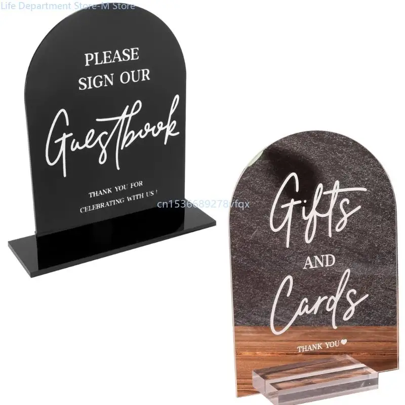 

Wedding Reception Sign Guest Book Sign Cards Gift Wedding Sign with Stand