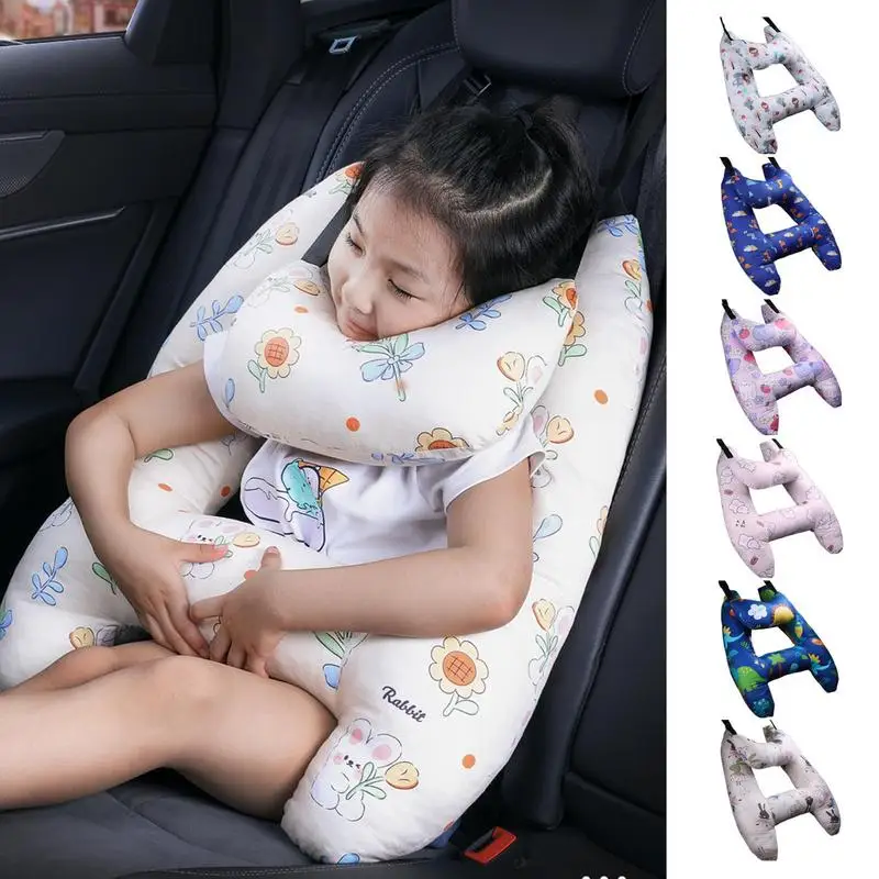 Car Seat Pillow Neck Support Cushion Pad for Kids Universal Sleeping Pillow  for Children Adults H-Shape Travel Pillow Cushion