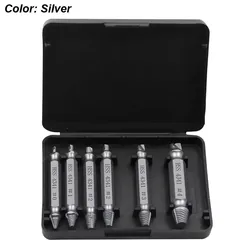 Premium Screw Extractor Set - Efficient Damaged Screw Remover Kit for Swift and Easy Extraction (Sliver)