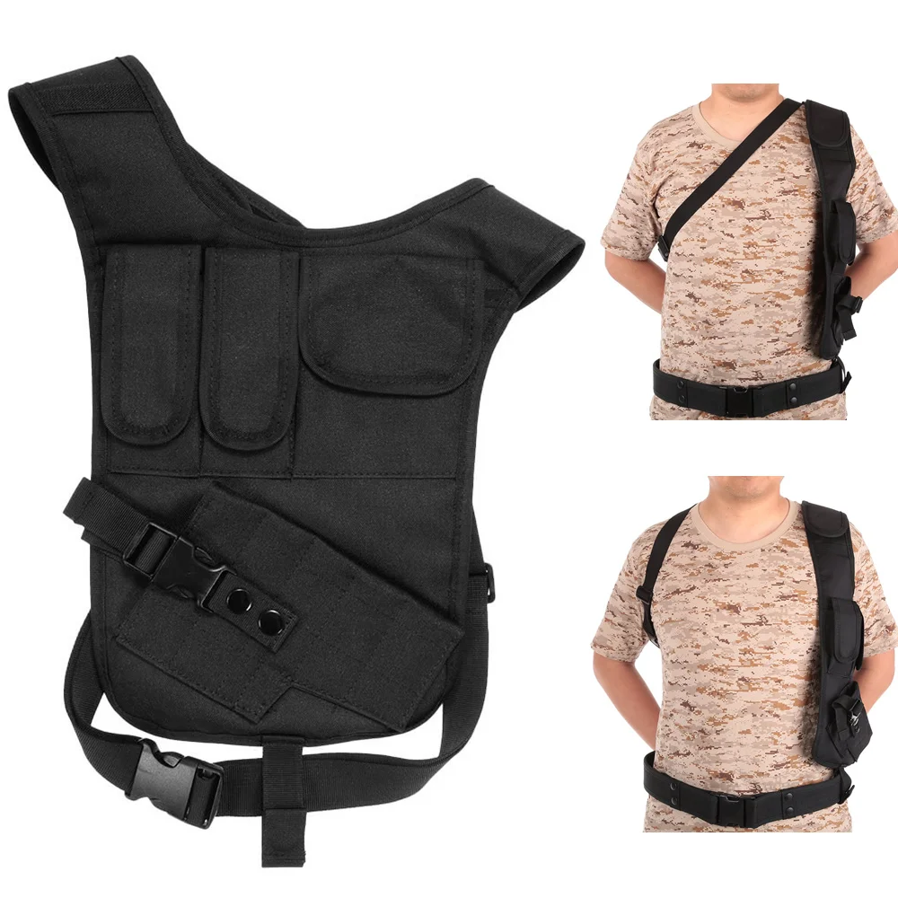 

Tactical Shoulder Bag Concealed Gun Holster EDC Utility Handgun Storage Pouch Military Airsoft Shooting Hunting Pack Chest Bag