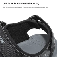 Sandales décontractées d'extérieur tendance pour hommes, chaussures d'eau de plage respirantes et antidérapantes avec semelle souple confortable EVA 4