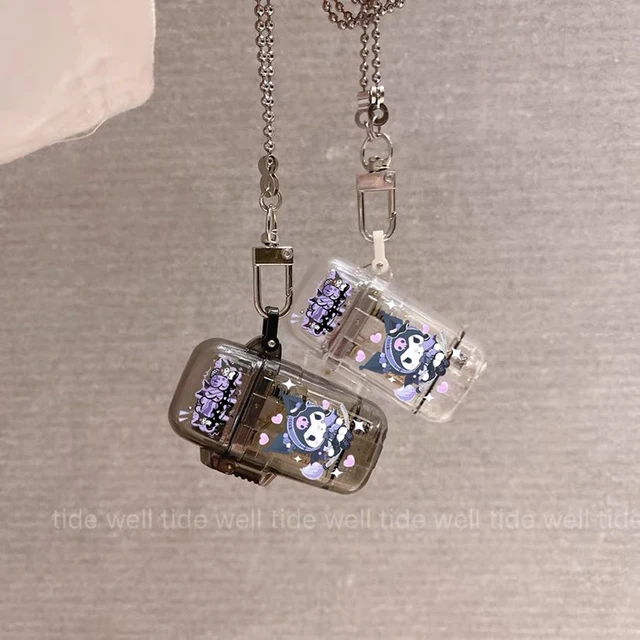 Hello Kitty Sanrioed Lighter Necklace Creative Igniter Kuromi My Melody Anime Cartoon Windproof Red Flame Lighter Fast Delivery 2